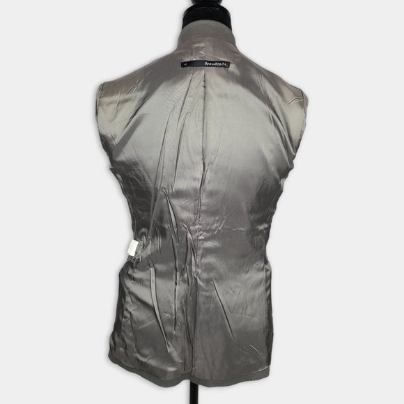 NWOT AnnaRita N Gray Olive Green Blazer Jacket Size 6 - Picture 9 of 12